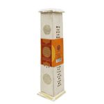 Bild von Räucherstäbchenhalter Turm Blume des Lebens Holz weiss 30x8cm