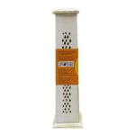 Bild von Räucherstäbchenhalter Turm Blume des Lebens Holz weiss 30x8cm