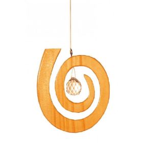 Zeige Details für Kristallobjekt Spirale natur 15 cm, Holz und Bleikristall Bild von Kristallobjekt Spirale natur 15 cm, Holz und Bleikristall