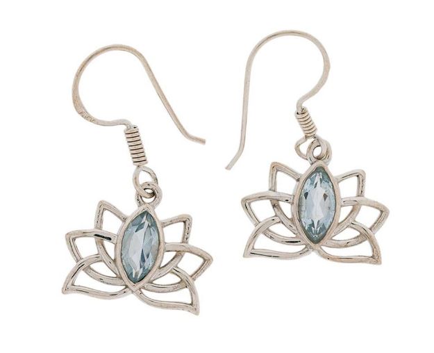 Bild von Ohrringe Lotus mit Topaz