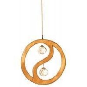 Zeige Details für Kristallobjekt Yin-Yang natur 15 cm, Holz und Bleikristall Bild von Kristallobjekt Yin-Yang natur 15 cm, Holz und Bleikristall