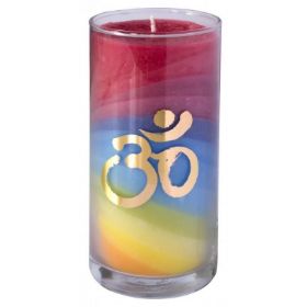 Zeige Details für Stearin-Palmwachskerze Om Summer 14 cm, Stearinwachs und Glas Bild von Stearin-Palmwachskerze Om Summer 14 cm, Stearinwachs und Glas