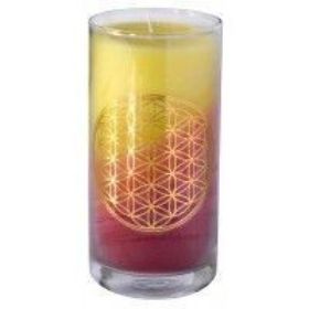 Zeige Details für Stearin-Palmwachskerze Blume des Lebens Sunrise 14 cm, Stearinwachs und Glas Bild von Stearin-Palmwachskerze Blume des Lebens Sunrise 14 cm, Stearinwachs und Glas