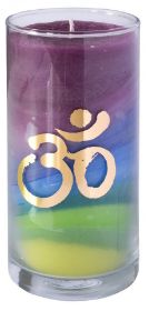 Zeige Details für Stearin-Palmwachskerze Om Earth 14 cm, Stearinwachs und Glas Bild von Stearin-Palmwachskerze Om Earth 14 cm, Stearinwachs und Glas