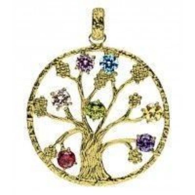 Bild von Anhänger Baum des Lebens 2.5 cm, Messing