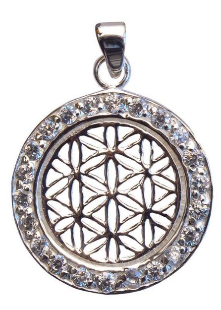 Bild von Anhänger Blume des Lebens 2 cm, Silber