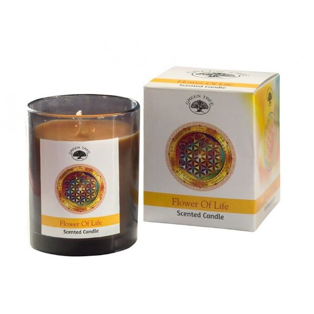 Bild von Aromakerze Flower of Life 9.5 cm, Wachs