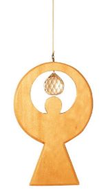 Zeige Details für Kristallobjekt Engel natur 12 cm, Holz und Bleikristall Bild von Kristallobjekt Engel natur 12 cm, Holz und Bleikristall