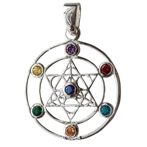 Bild von Anhänger Merkabah 3 cm, Silber