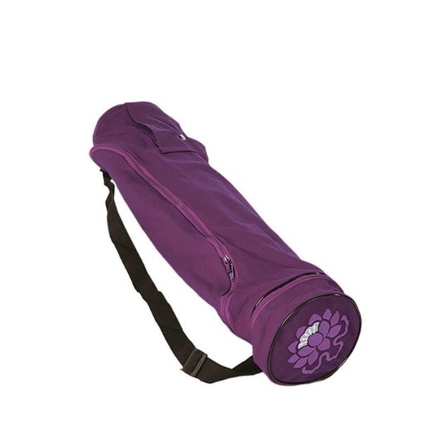 Bild von Yogatasche Stickerei Lotus 75 cm x Ø18 cm in Lila von Lotus Design