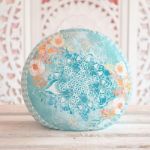 Bild von Meditationskissen rund in jade-orange 38x17cm von The Spirit of OM