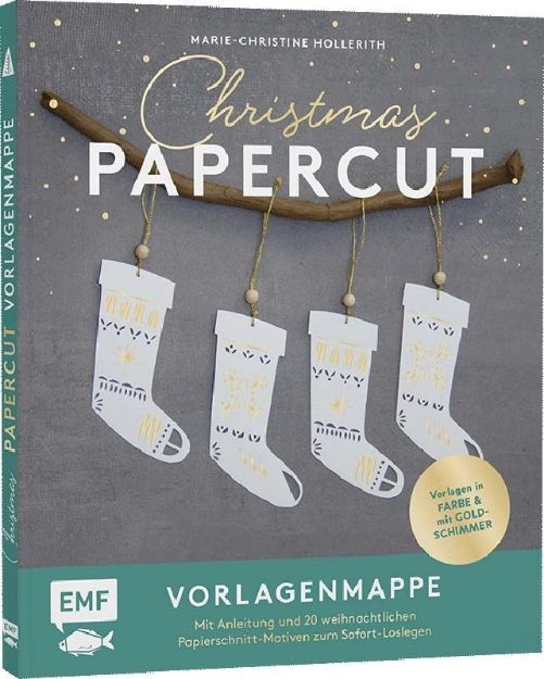 Bild von Hollerith M: Set: Christmas Papercut –Die Vorlagenmappe mit Anleitung und 20