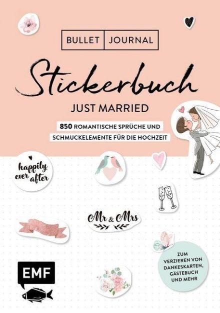 Bild von Edition Michael Fischer: Bullet Journal– Stickerbuch Just married: 850 romantis