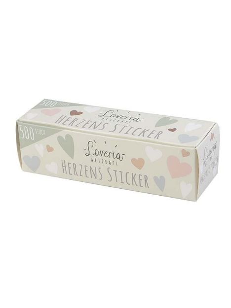 Bild von 500 Herzens Sticker 1,5 cm