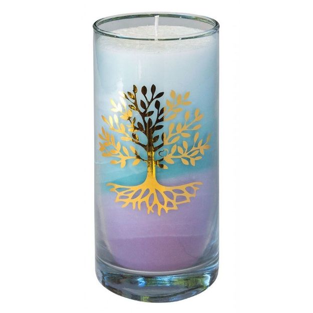 Bild von Kerze Sea Lebensbaum im Glas Stearin 14cm