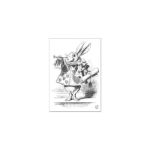 Bild von The white rabbit Doppelkarte zum Ausmalen