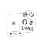 Bild von Lucky Doppelkarte zum Ausmalen