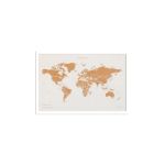 Bild von Miss Wood Cork Map - World - S Special Edition White