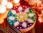 Bild von Specksteinhalter rund und bunt
