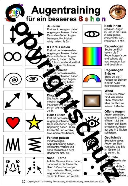 Bild von Augentraining - für ein besseres Sehen A4