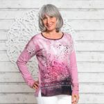 Bild von Blusen-Shirt Brombeer-Sahne langarm in brombeer von The Spirit of OM