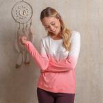 Bild von Langarm Shirt Shakti in flamingo-weiss von The Spirit of OM
