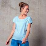 Bild von Yogashirt Triangle in blue-breeze von The Spirit of OM