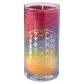 Zeige Details für Stearin-Palmwachskerze Blume des Lebens Summer 14 cm, Stearinwachs und Glas Bild von Stearin-Palmwachskerze Blume des Lebens Summer 14 cm, Stearinwachs und Glas