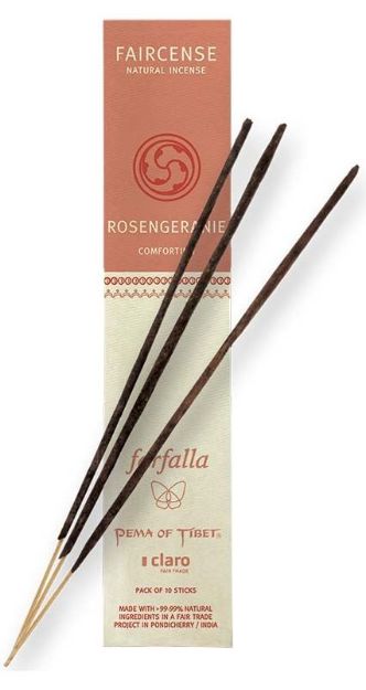 Bild von Rosengeranie / Comforting, Faircense Räucherstäbchen