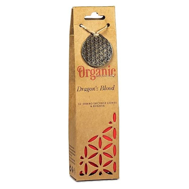 Bild von Organic Goodness Drachenblut Weihrauchkegel + Halter