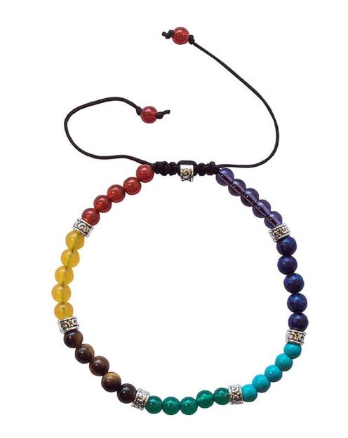Bild von Armband Small Beads Chakra Edelsteine (45+2), verstellbar 18-28cm (Ø 6-9cm)