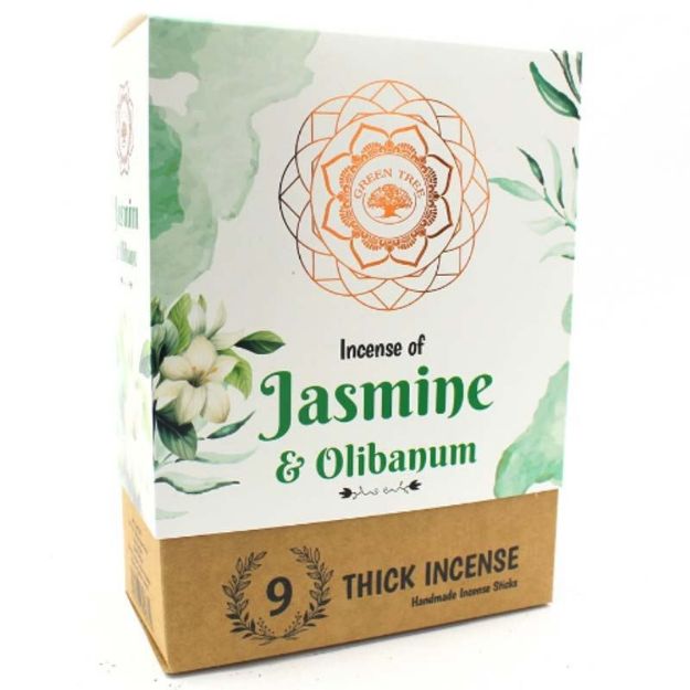 Bild von Green Tree Jasmine & Olibanum Botanical Incense, 9 dicke Stäbchen