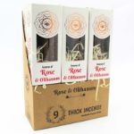 Bild von Green Tree Rose & Olibanum Botanical Incense, 9 dicke Stäbchen