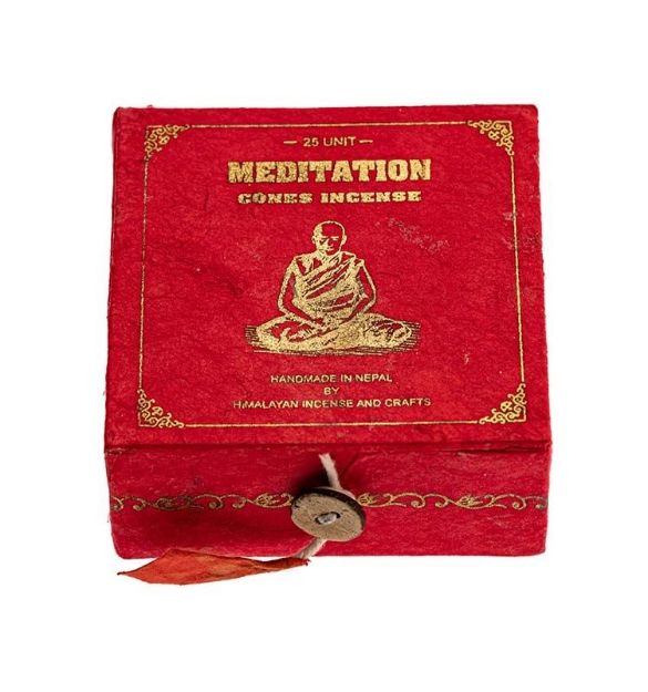 Bild von Räucherkegel Meditation in roter Box