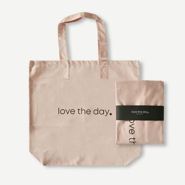 Bild von LOVE THE DAY cotton bag palepink, VE-5
