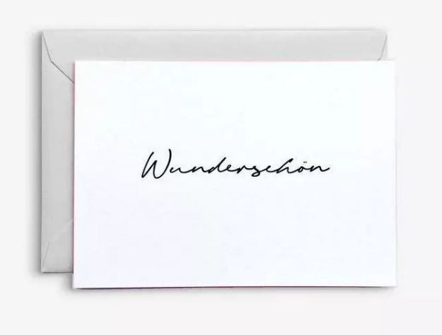 Bild von PINK postcard Wunderschön with envelope, VE-5