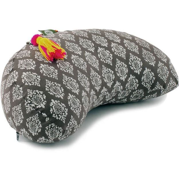 Bild von Meditationskissen Halbmond Raja in Beige-grau von Lotus Design