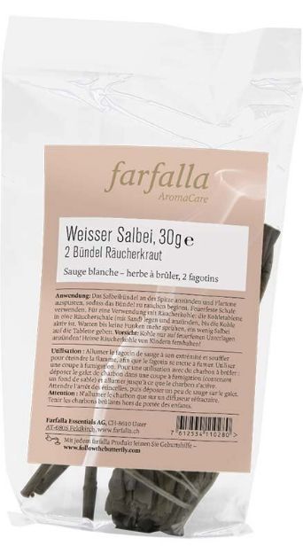 Bild von Weisser Salbei Bündel (30g - 2 x 15g) von Farfalla