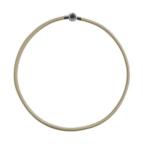 Bild von LichtWesen Lederband Bead einreihig  beige, 21 cm