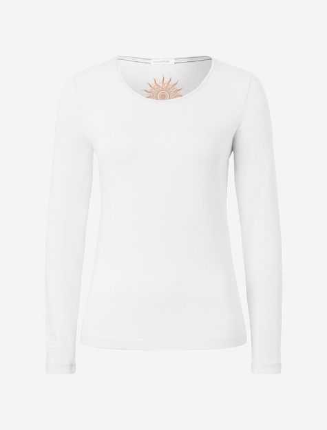 Bild von Langarm-Shirt Mabu Chakra in weiss von The Spirit of Om