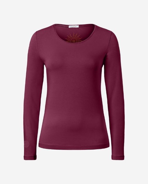 Bild von Langarm-Shirt Mabu Chakra in berry von The Spirit of Om