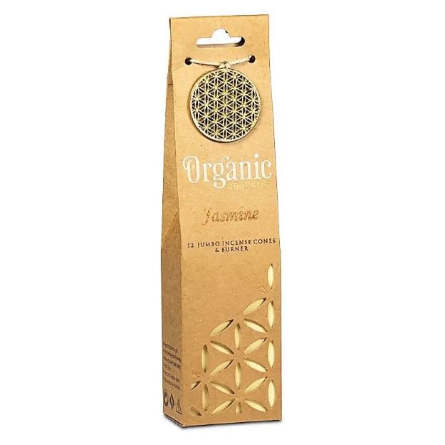 Bild von Organic Goodness Jasmin Weihrauchkegel + Halter