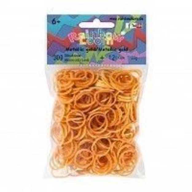 Bild von Rainbow Loom® Silikonbänder metallic gold