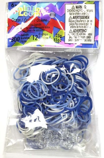 Bild von Rainbow Loom Bands Ocean Mix 300 pcs + 12