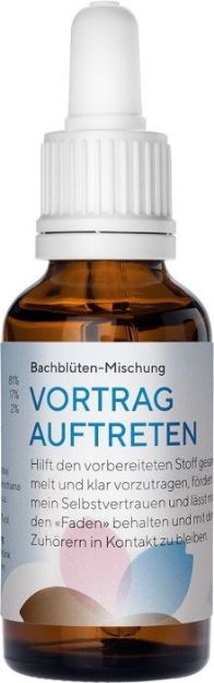 Bild von Bachblüten-Mischung Vortrag / sicheres Auftreten, 30 ml Tropfen von Phytodor