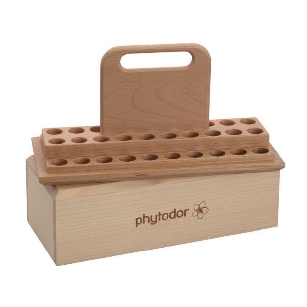 Bild von Holzkästchen 40 Bachblüten-Essenz 10ml braunglas