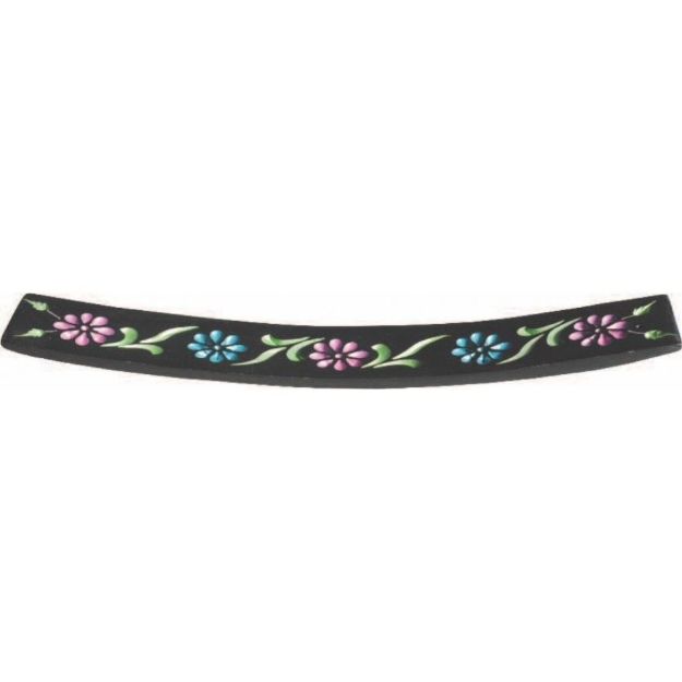 Bild von Räucherstäbchenhalter Blume Black Stone bemalt 25 cm x 4 cm