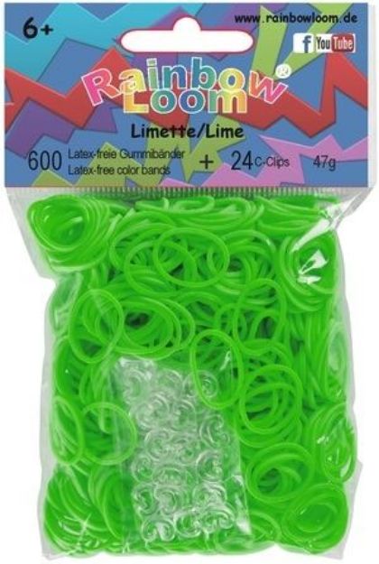 Bild von Rainbow Loom® Gummibänder limettengrün jelly