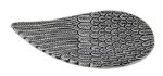 Bild von Engelsflügel Weissmetallhalter, silber/antik