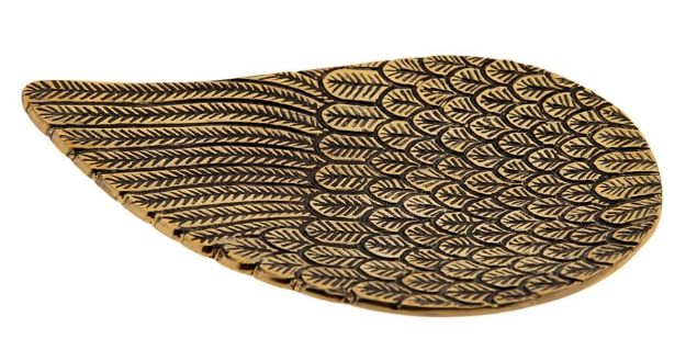 Bild von Engelsflügel Weissmetallhalter, gold/antik